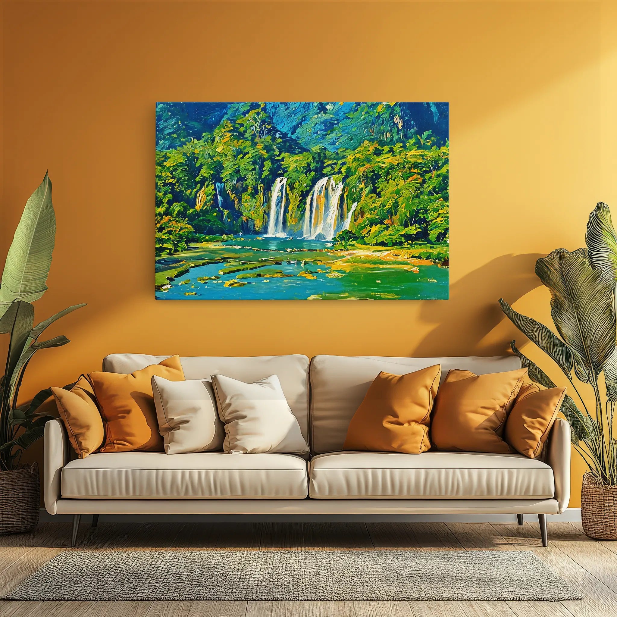 Lush Waterfalls Landscape Giclée Print 323028 Visual Wall Art AR3:2H Giclée Print