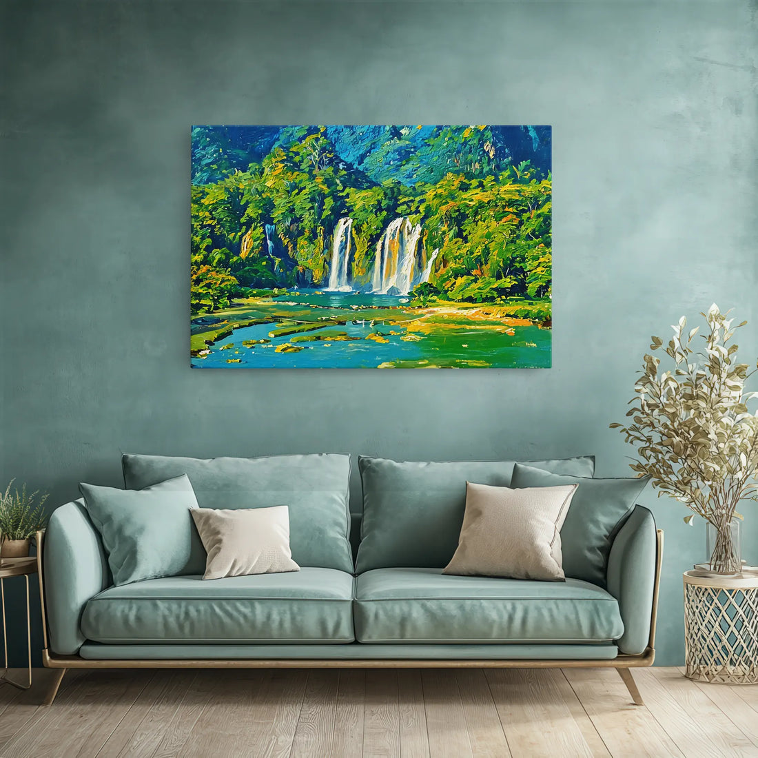 Lush Waterfalls Landscape Giclée Print 323028 Visual Wall Art AR3:2H Giclée Print
