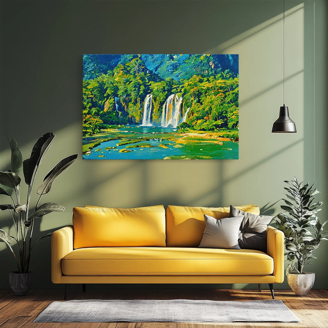 Lush Waterfalls Landscape Giclée Print 323028 Visual Wall Art AR3:2H Giclée Print