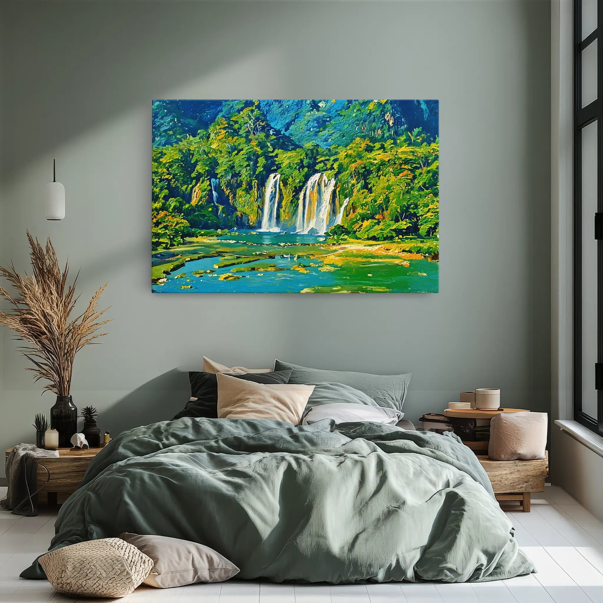 Lush Waterfalls Landscape Giclée Print 323028 Visual Wall Art AR3:2H Giclée Print