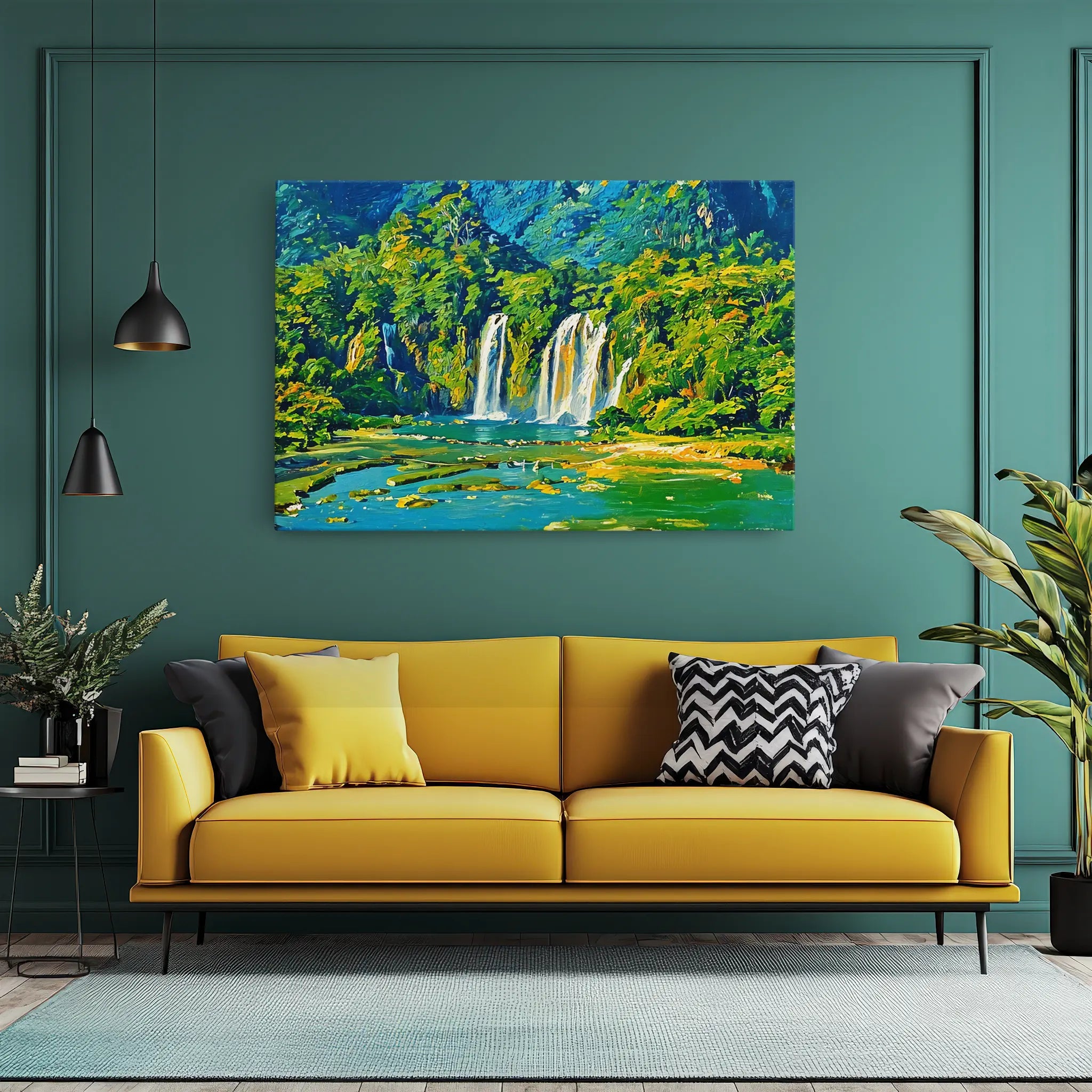 Lush Waterfalls Landscape Giclée Print 323028 Visual Wall Art AR3:2H Giclée Print