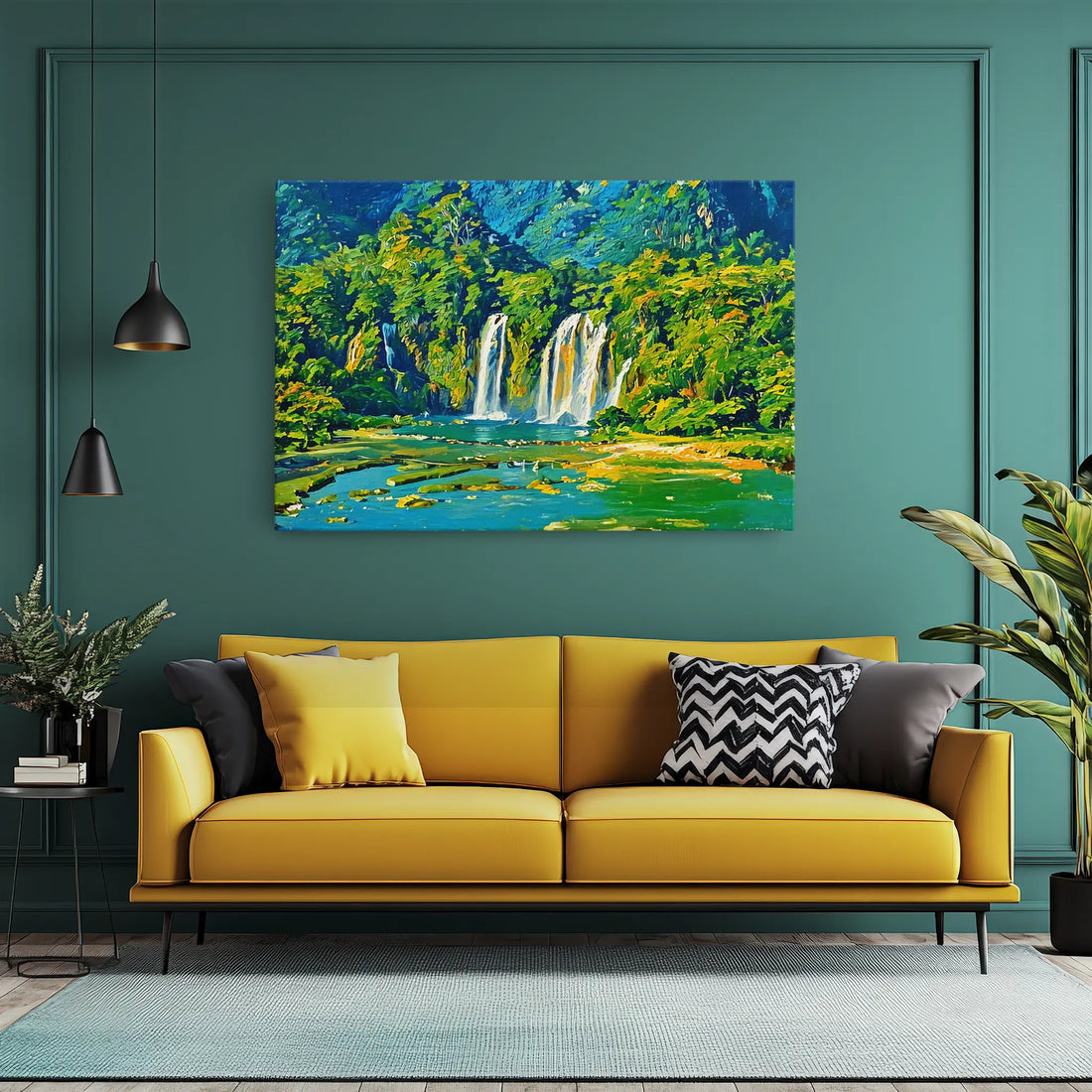 Lush Waterfalls Landscape Giclée Print 323028 Visual Wall Art AR3:2H Giclée Print