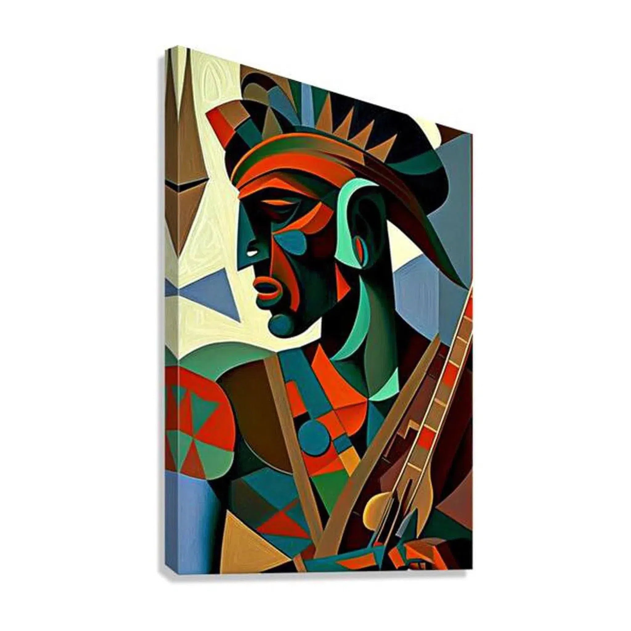 Machimoi Soldier, Egypt Ethnic Abstract Art Print 23141 Giclée Stretched Canvas Print Visual Wall Art