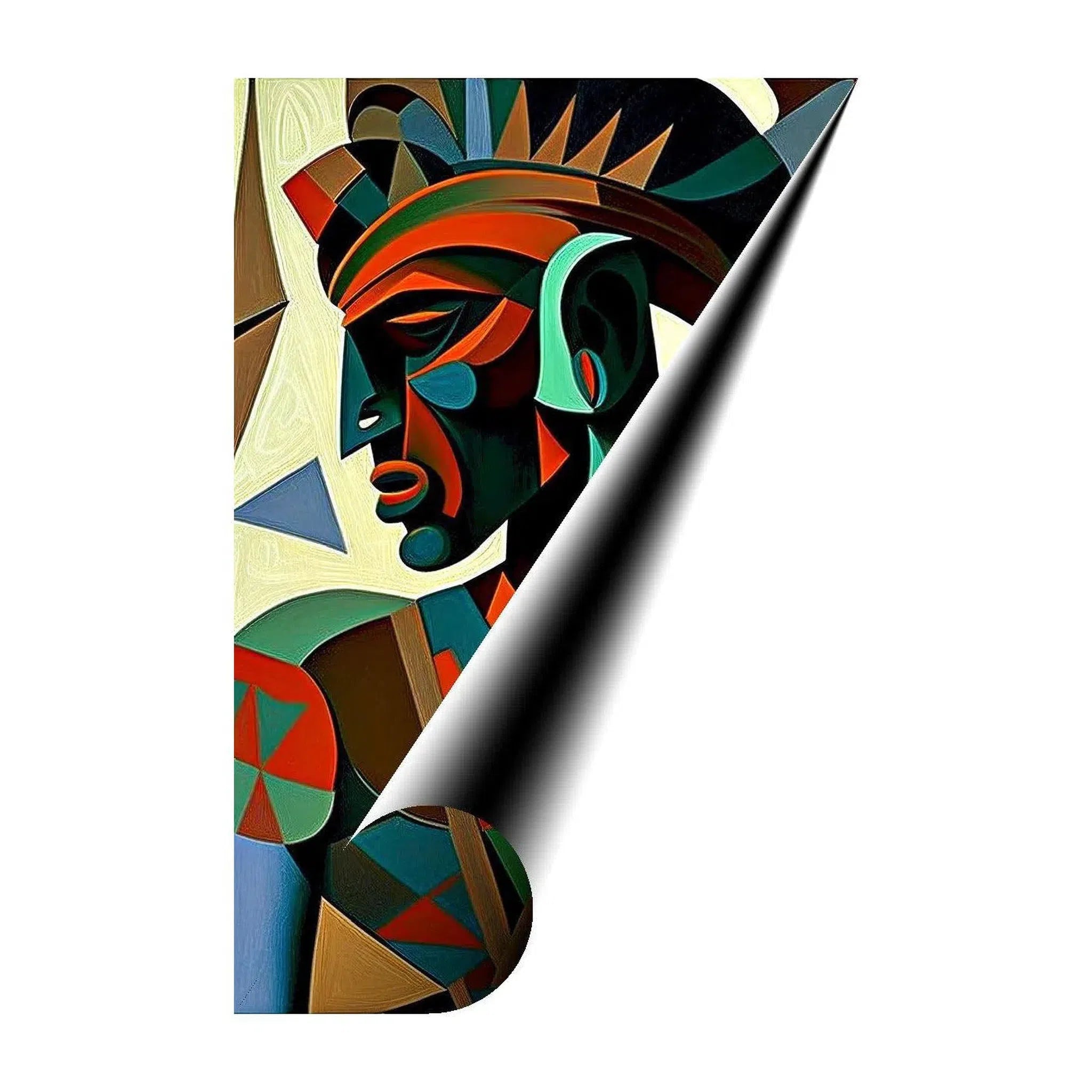 Machimoi Soldier, Egypt Ethnic Abstract Art Print 23141 Giclée Fine Art Matte Paper Print Visual Wall Art