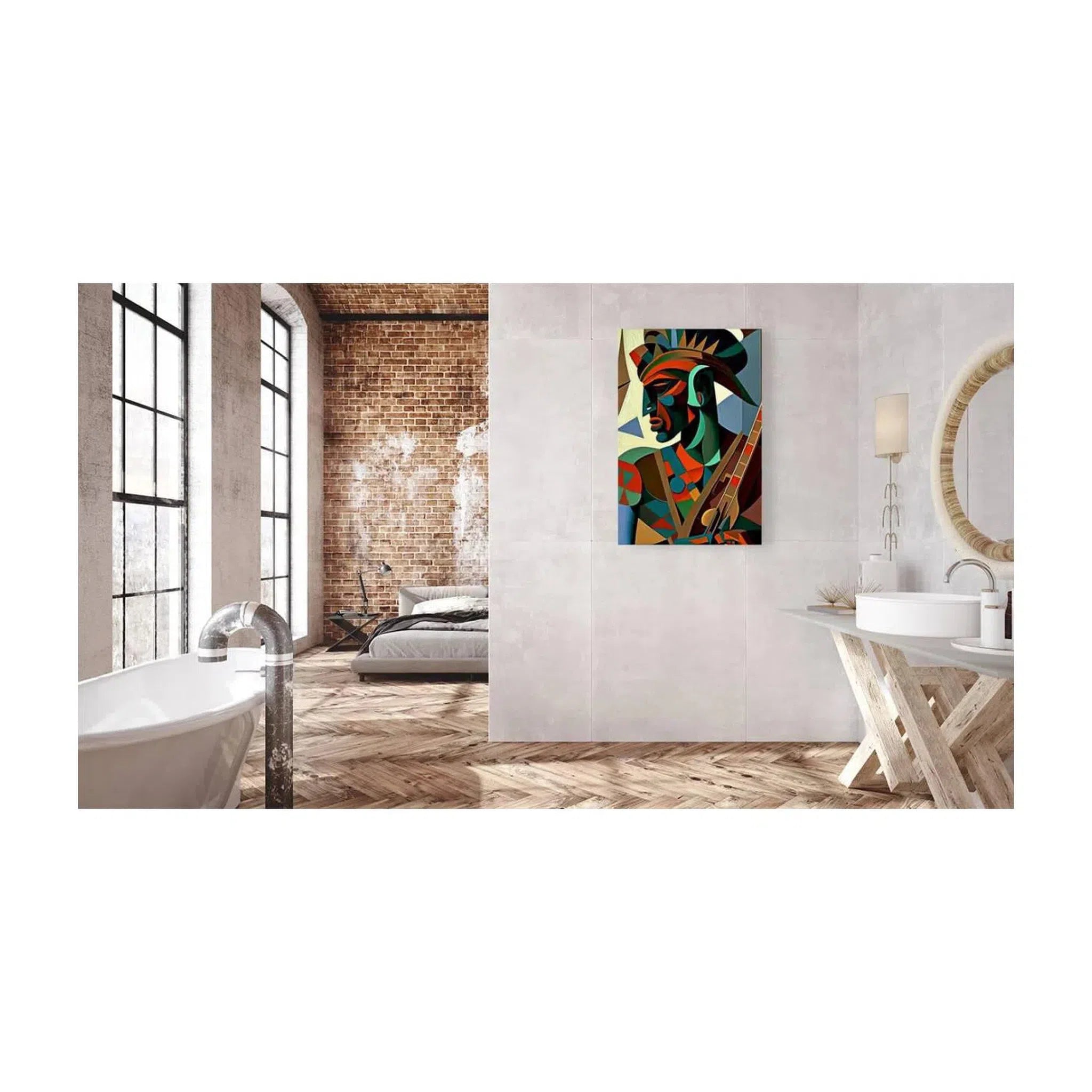 Machimoi Soldier, Egypt Ethnic Abstract Art Print 23141 Visual Wall Art