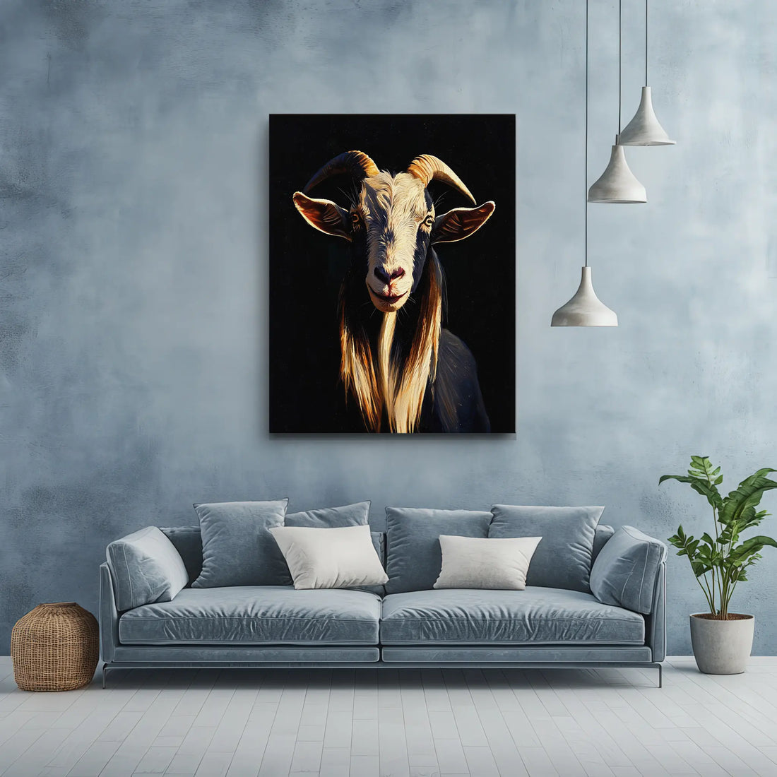 Majestic Horned Goat Giclée Print 456039 Visual Wall Art AR3:4V-AR4:5V Giclée Print