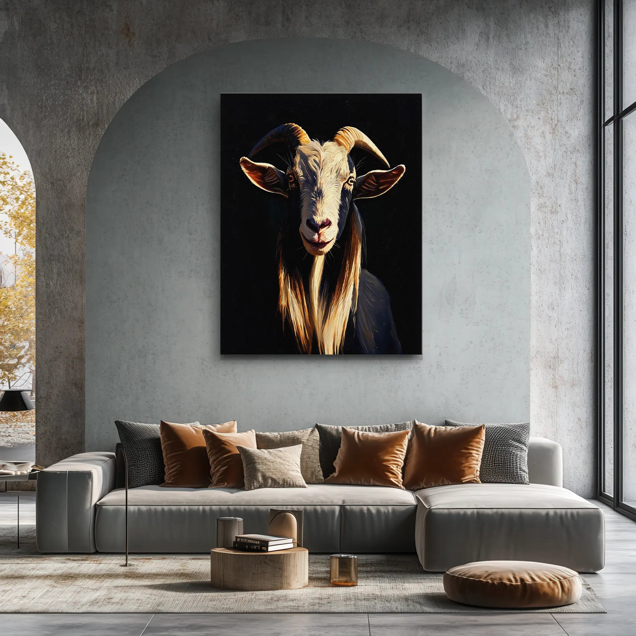 Majestic Horned Goat Giclée Print 456039 Visual Wall Art AR3:4V-AR4:5V Giclée Print