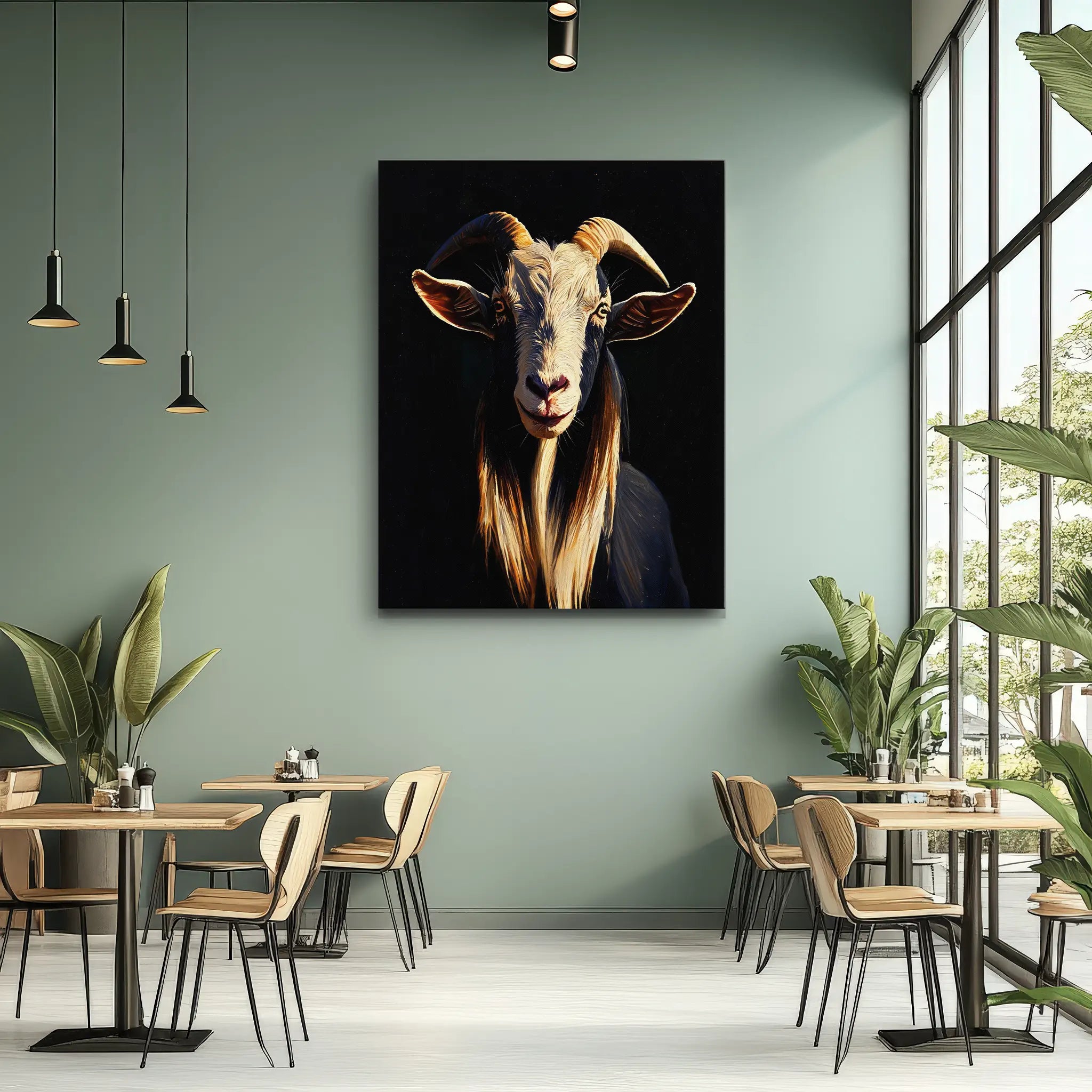 Majestic Horned Goat Giclée Print 456039 Visual Wall Art AR3:4V-AR4:5V Giclée Print