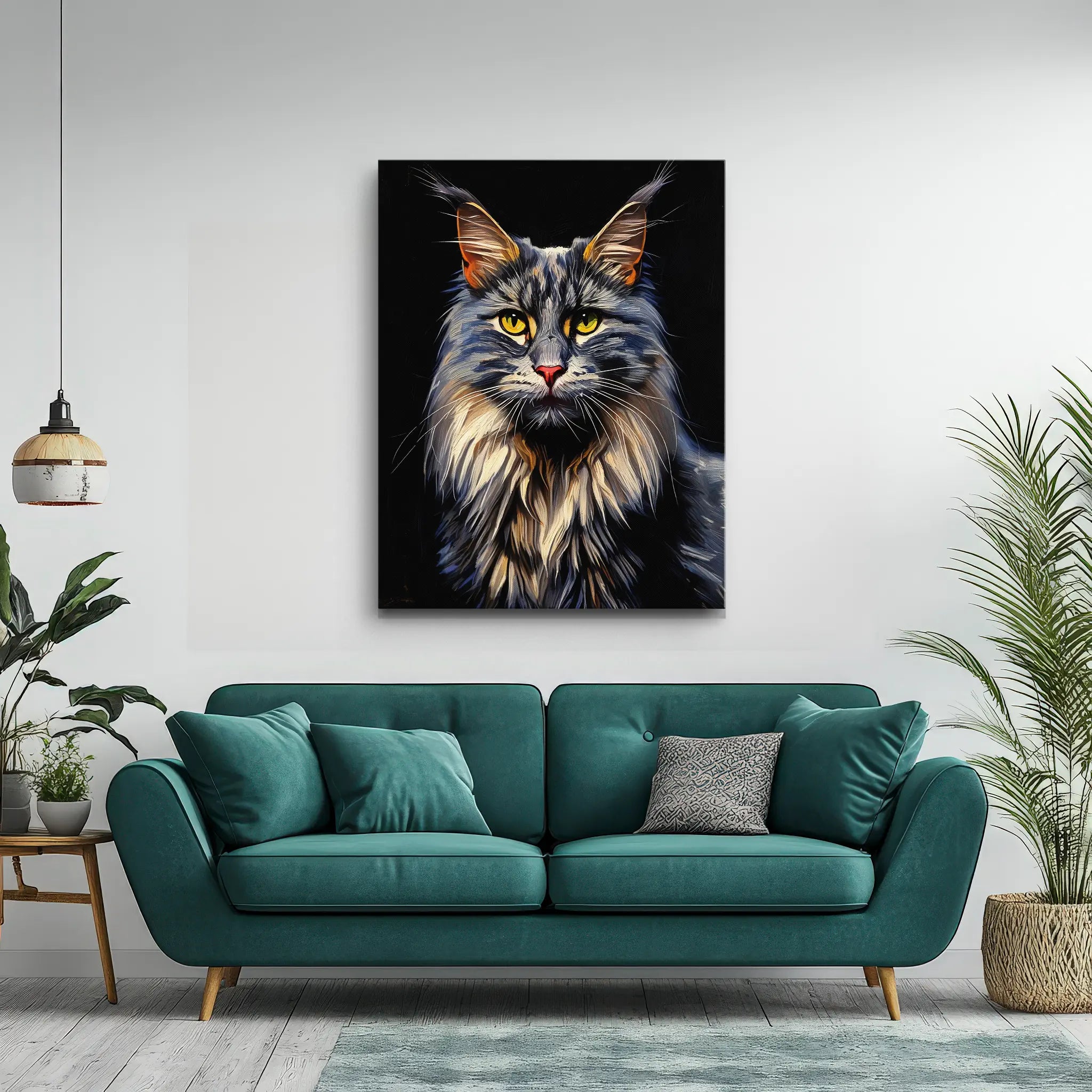 Majestic Maine Coon Cat Giclée Print 456040 Visual Wall Art AR3:4V-AR4:5V Giclée Print