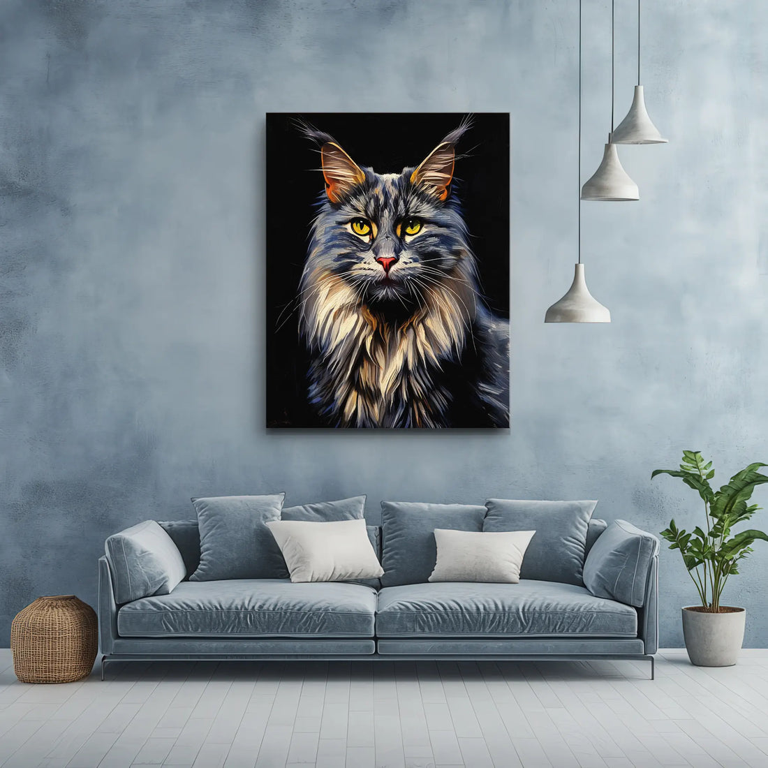 Majestic Maine Coon Cat Giclée Print 456040 Visual Wall Art AR3:4V-AR4:5V Giclée Print