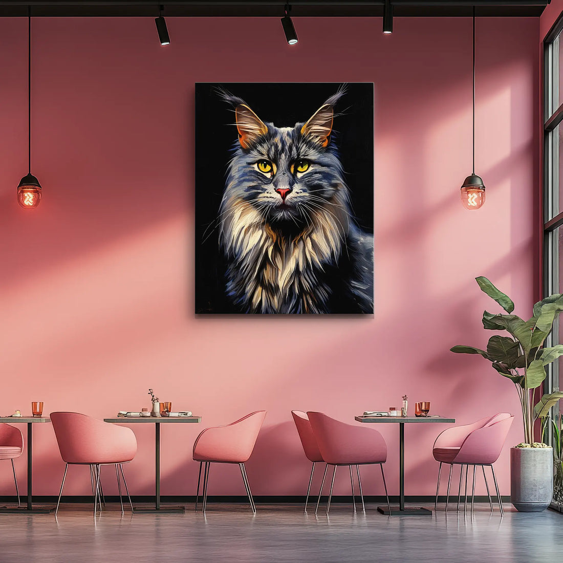 Majestic Maine Coon Cat Giclée Print 456040 Visual Wall Art AR3:4V-AR4:5V Giclée Print
