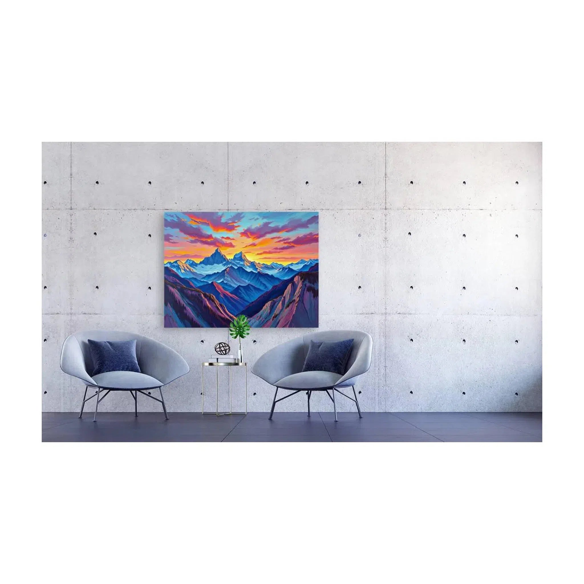 Majestic Mountain Range Nature Art Print 43716 Visual Wall Art