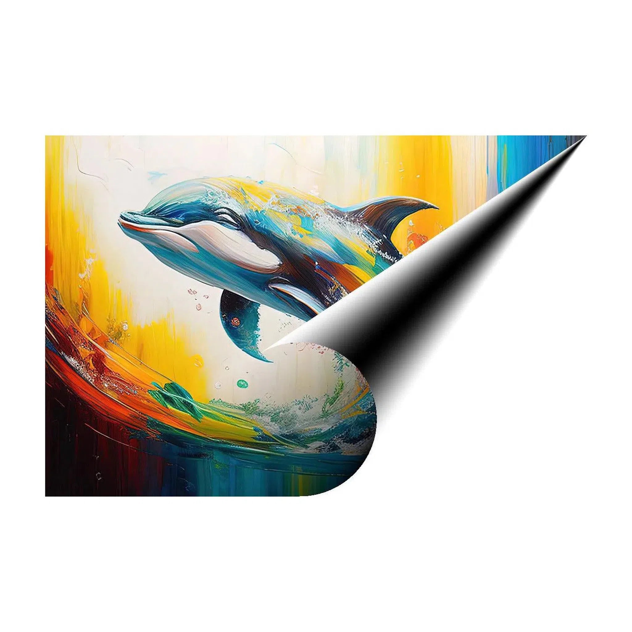 Mammal Dolphin, Ocean Animal Art Print 32103 Giclée Fine Art Matte Paper Print Visual Wall Art