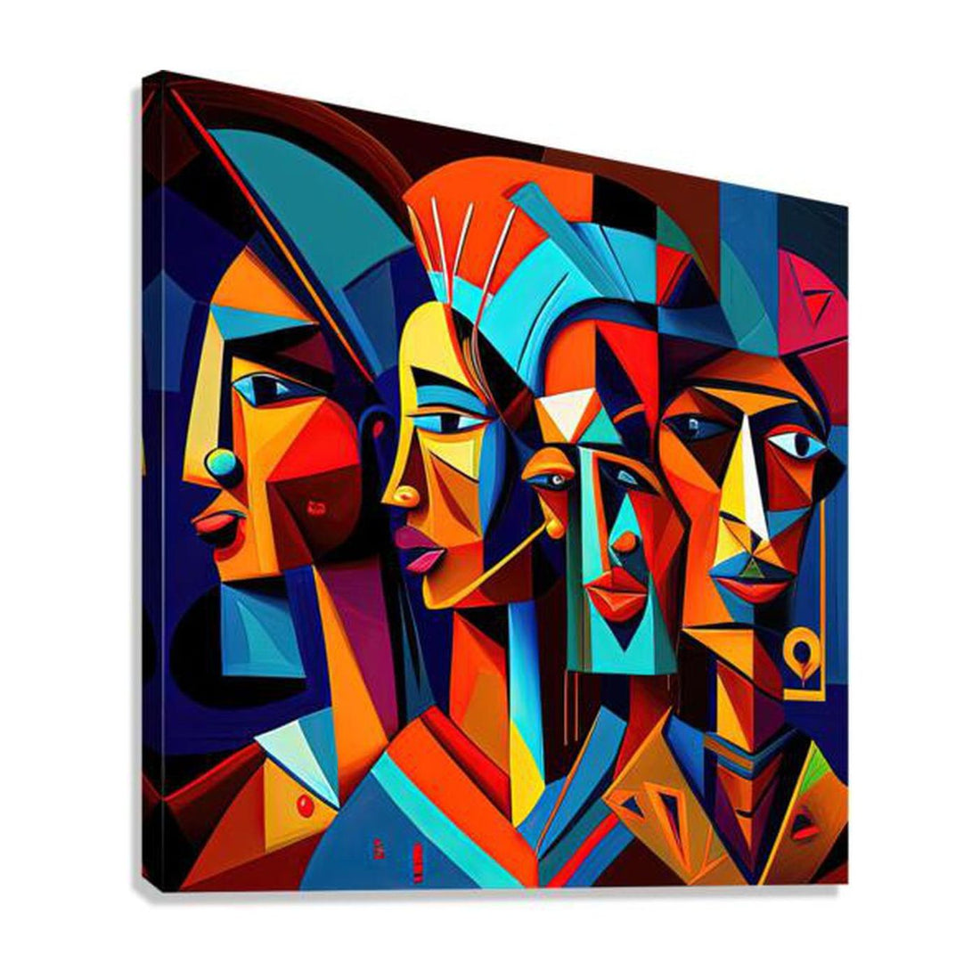 Mate Swapping, Ethnic Abstract Art Print 11111 Giclée Stretched Canvas Print Visual Wall Art