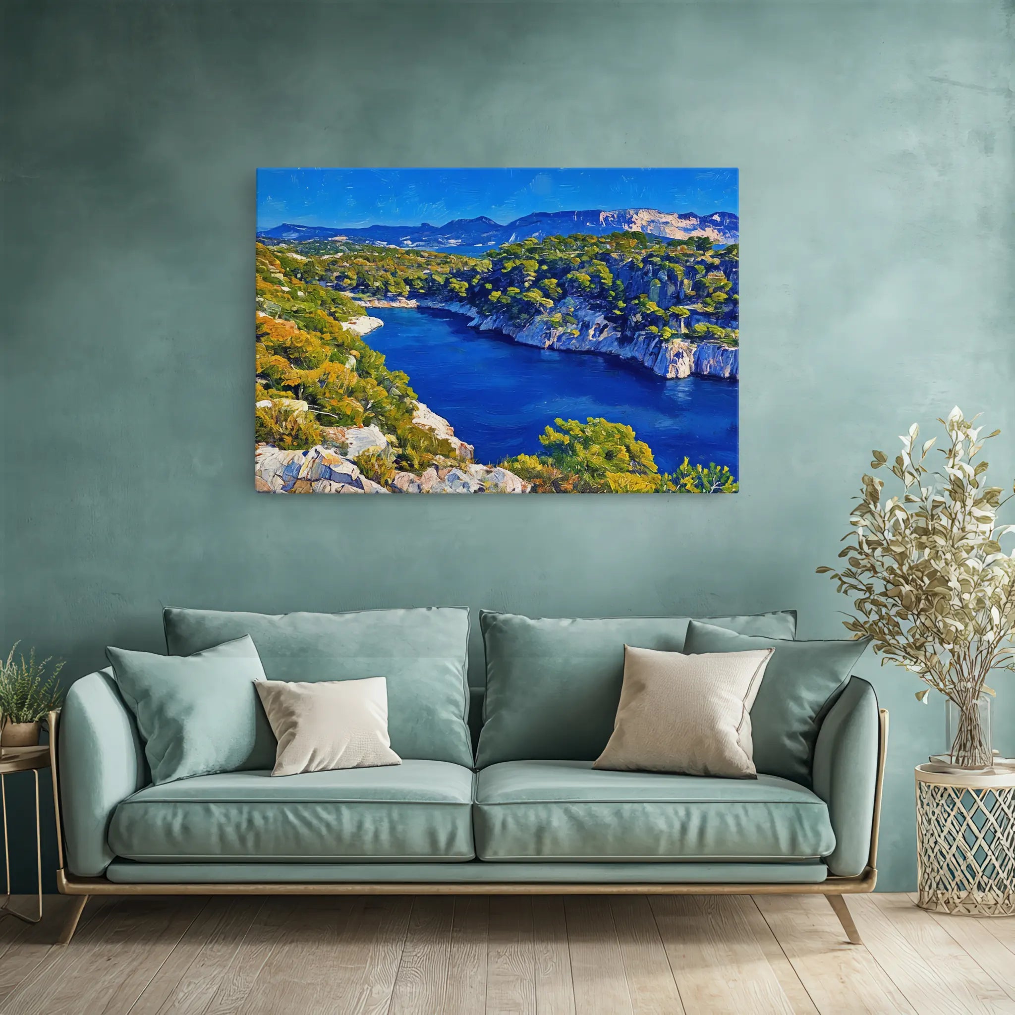 Mediterranean Cove Landscape Giclée Print 323029 Visual Wall Art AR3:2H Giclée Print