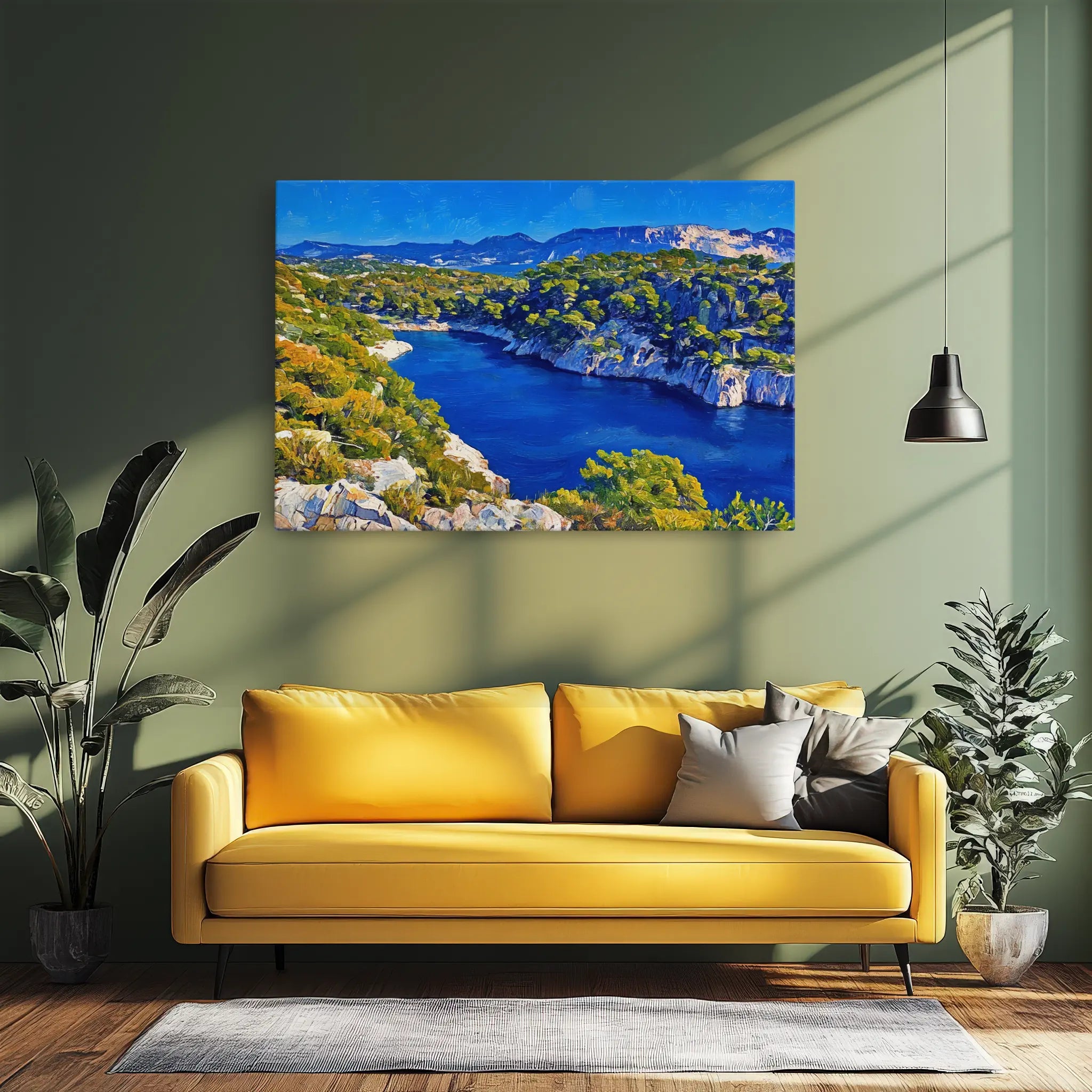 Mediterranean Cove Landscape Giclée Print 323029 Visual Wall Art AR3:2H Giclée Print