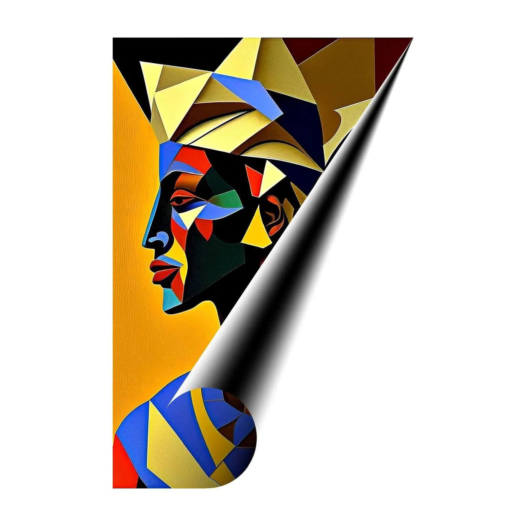 Medjay Soldier, Egypt Ethnic Abstract Art Print 23145 Giclée Rolled Canvas Print Visual Wall Art