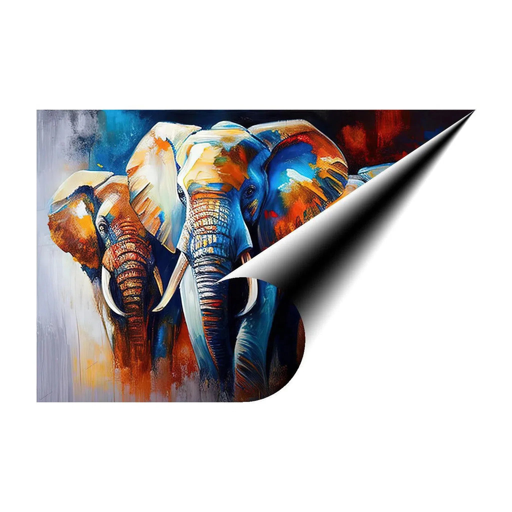 Migrating African Elephant Herd, Animal Art Print 32102 Giclée Rolled Canvas Print Visual Wall Art