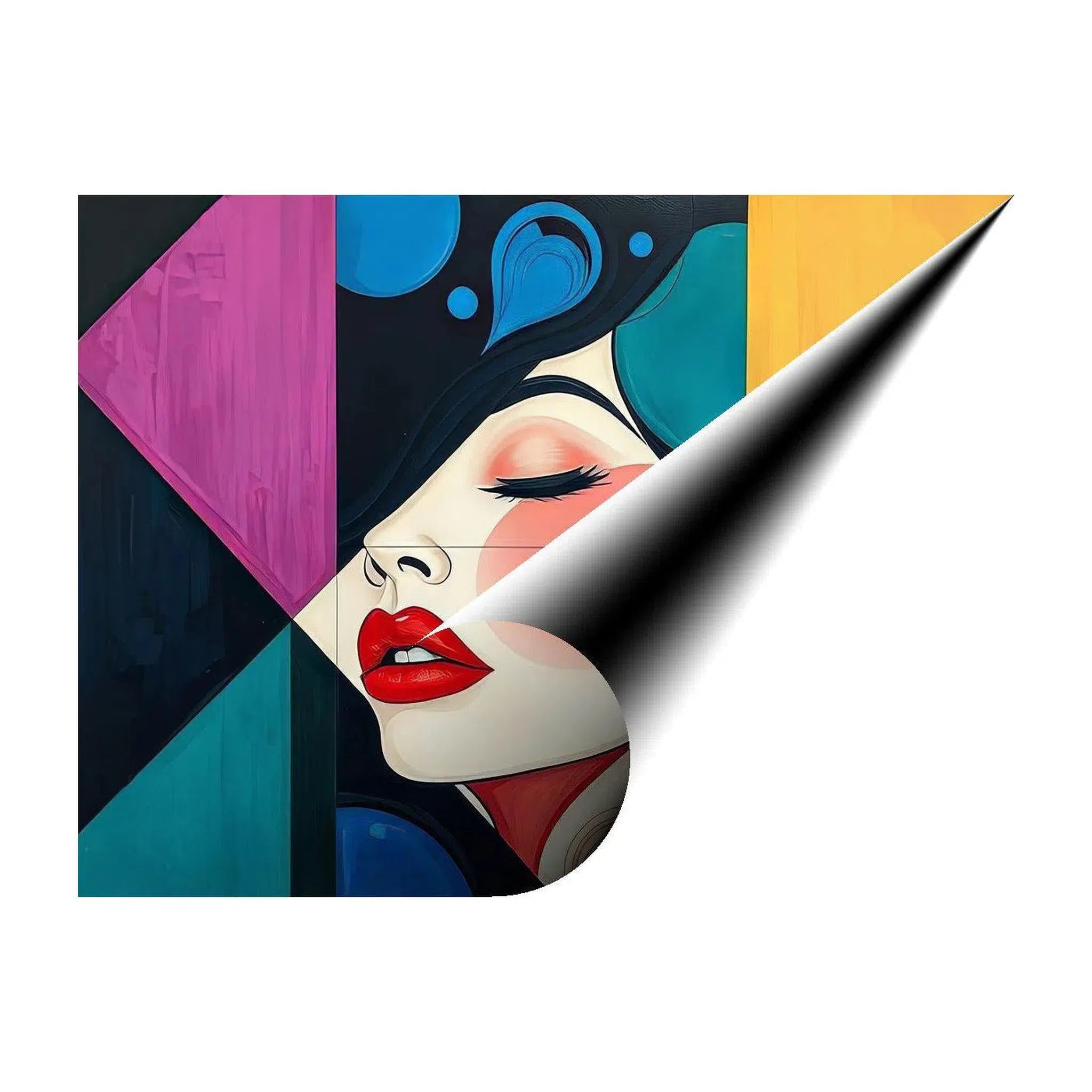 Milky Surface, Abstract Art Print 43600 Giclée Rolled Canvas Print Visual Wall Art