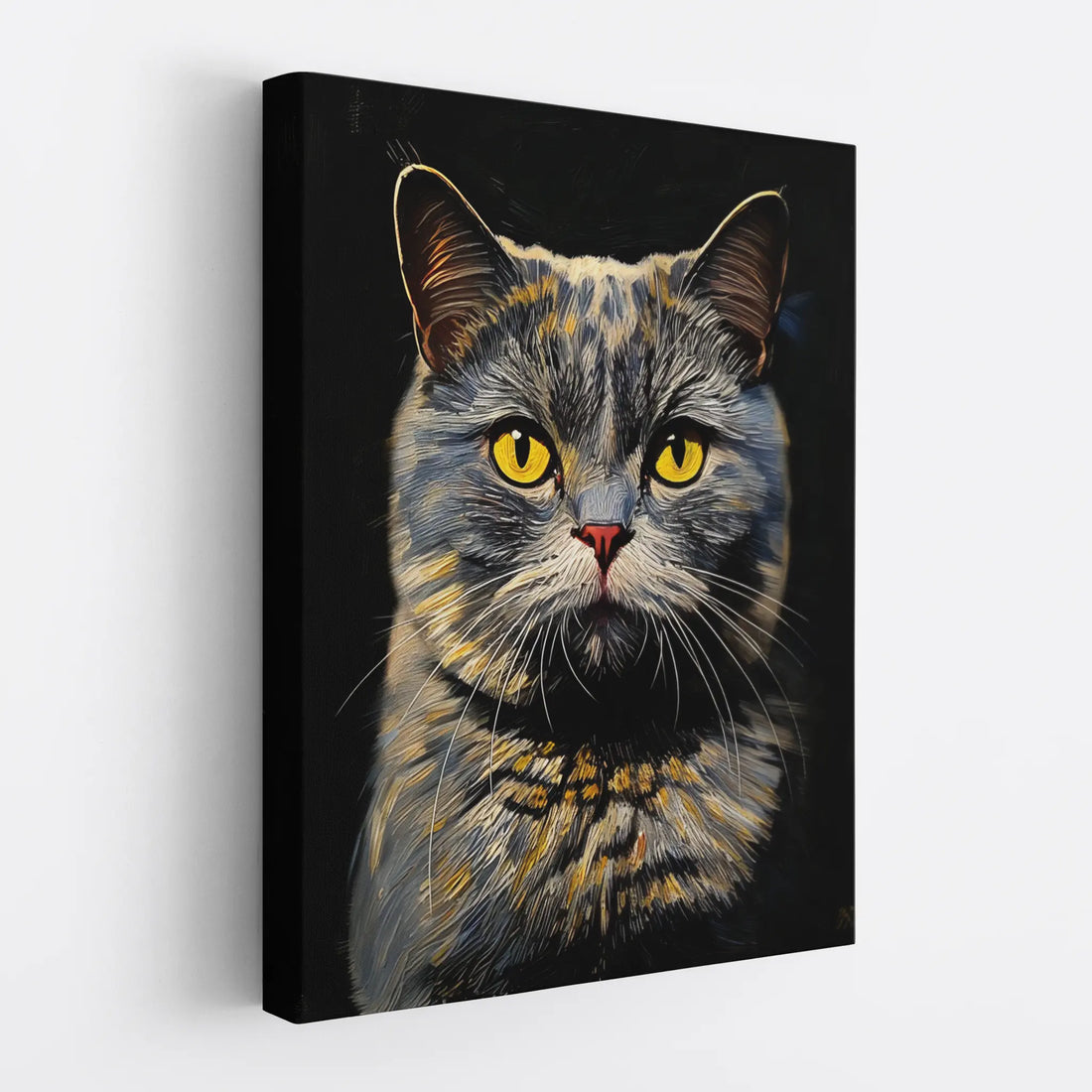 Misty Cat with Yellow Eyes Giclée Print 456030 Visual Wall Art AR3:4V-AR4:5V Giclée Print