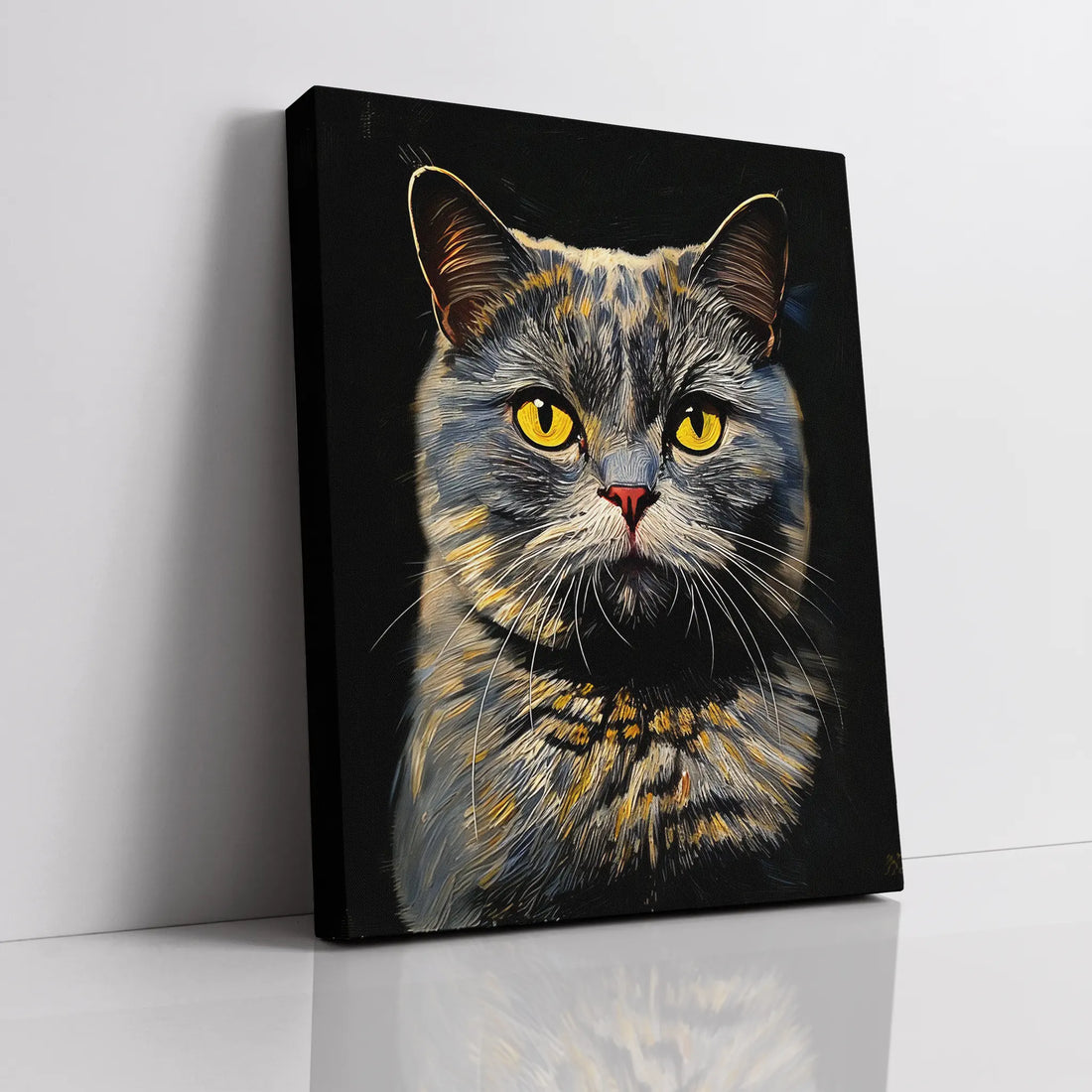 Misty Cat with Yellow Eyes Giclée Print 456030 Visual Wall Art AR3:4V-AR4:5V Giclée Print