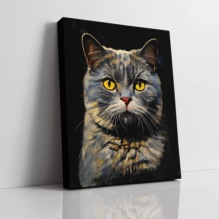 Misty Cat with Yellow Eyes Giclée Print 456030 Visual Wall Art AR3:4V-AR4:5V Giclée Print