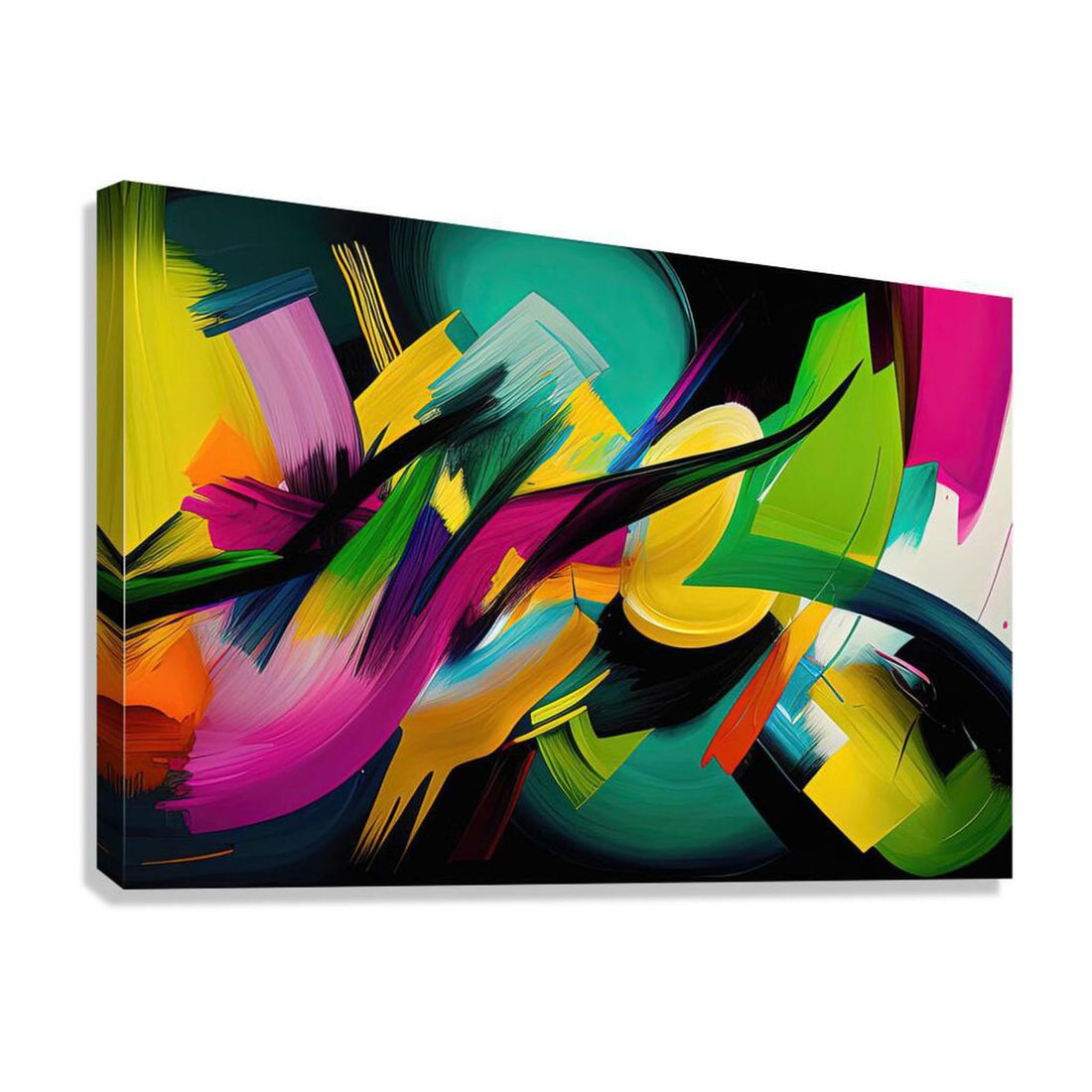 Mixed, Abstract Art Print 32802 Giclée Stretched Canvas Print Visual Wall Art