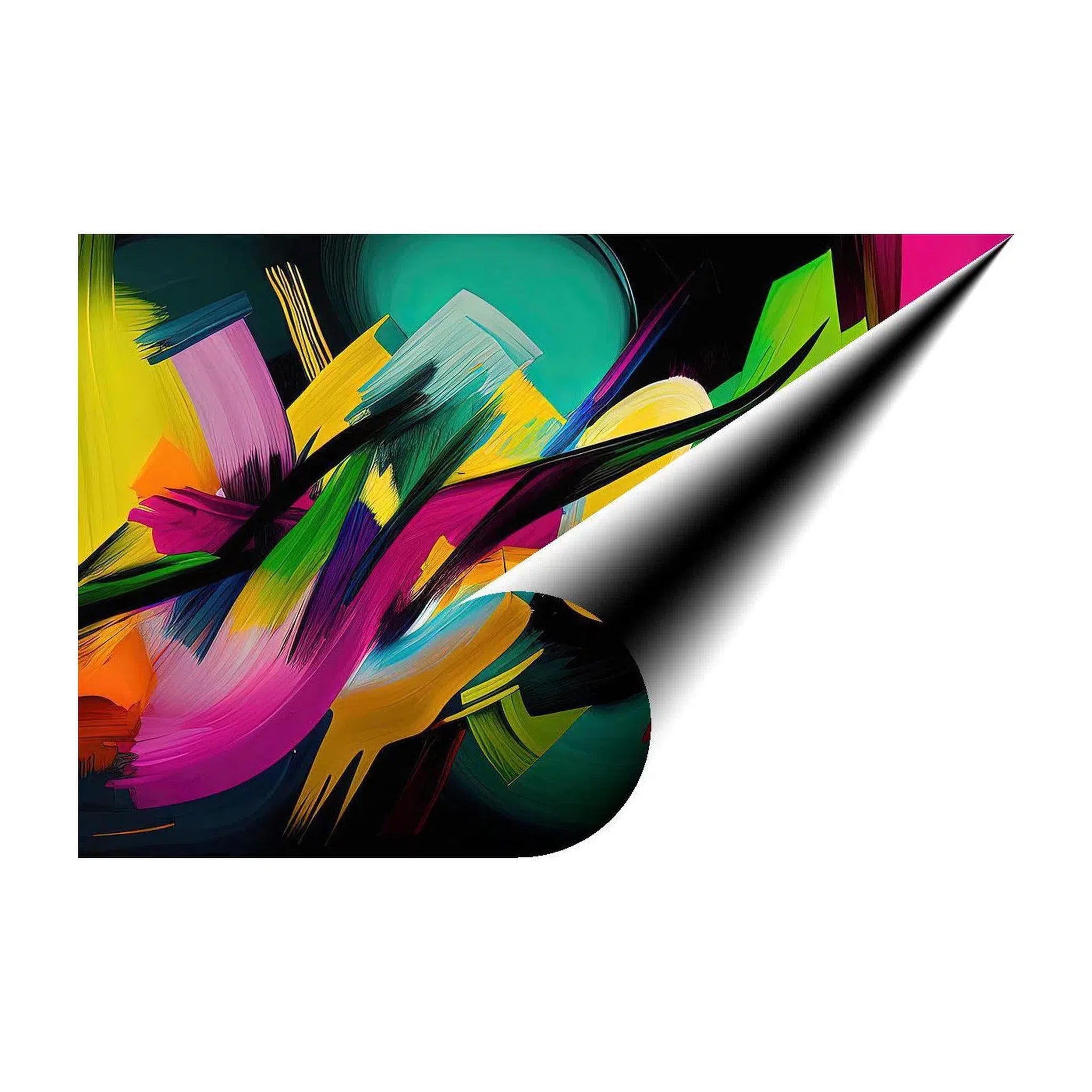 Mixed, Abstract Art Print 32802 Giclée Rolled Canvas Print Visual Wall Art