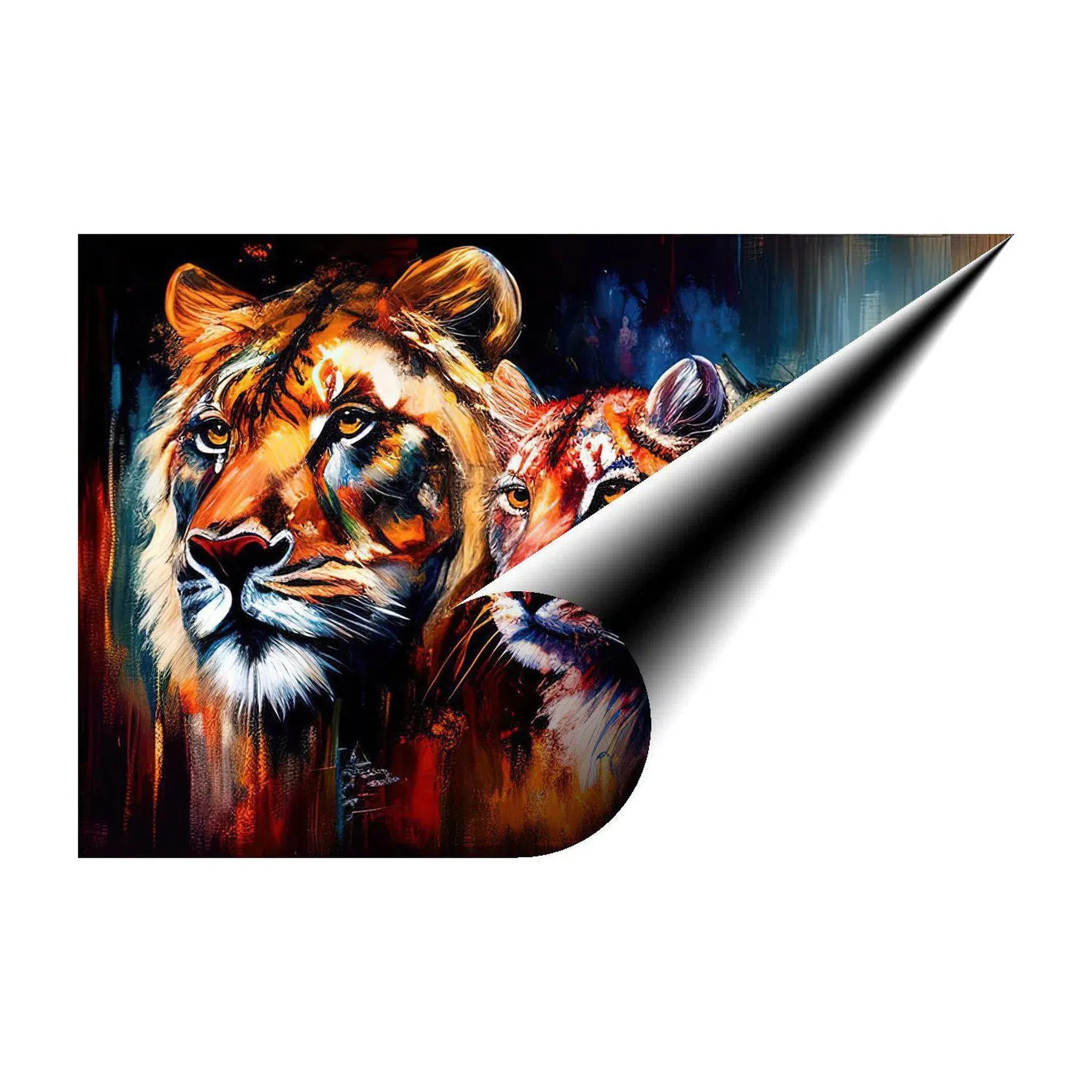 Monarch Of The African Savannah Lions, Animal Art Print 32105 Giclée Rolled Canvas Print Visual Wall Art