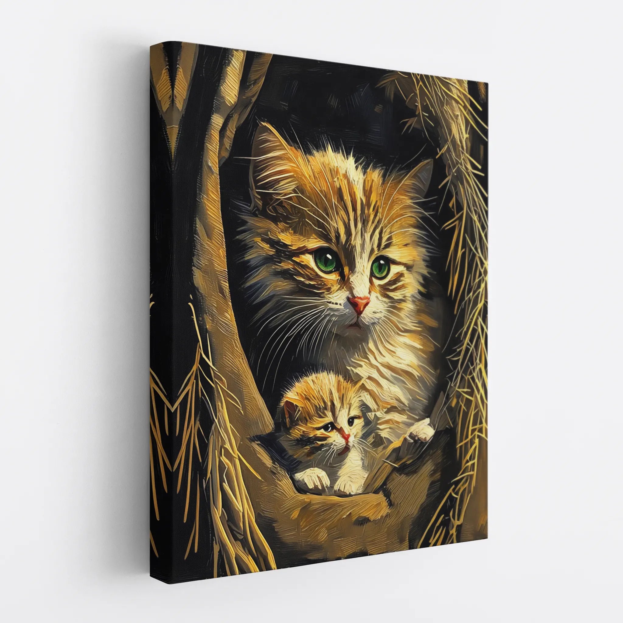 Mother Cat and Kitten Giclée Print 456031 Visual Wall Art AR3:4V-AR4:5V Giclée Print