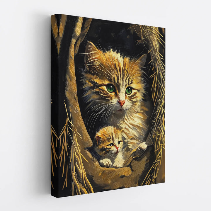 Mother Cat and Kitten Giclée Print 456031 Visual Wall Art AR3:4V-AR4:5V Giclée Print