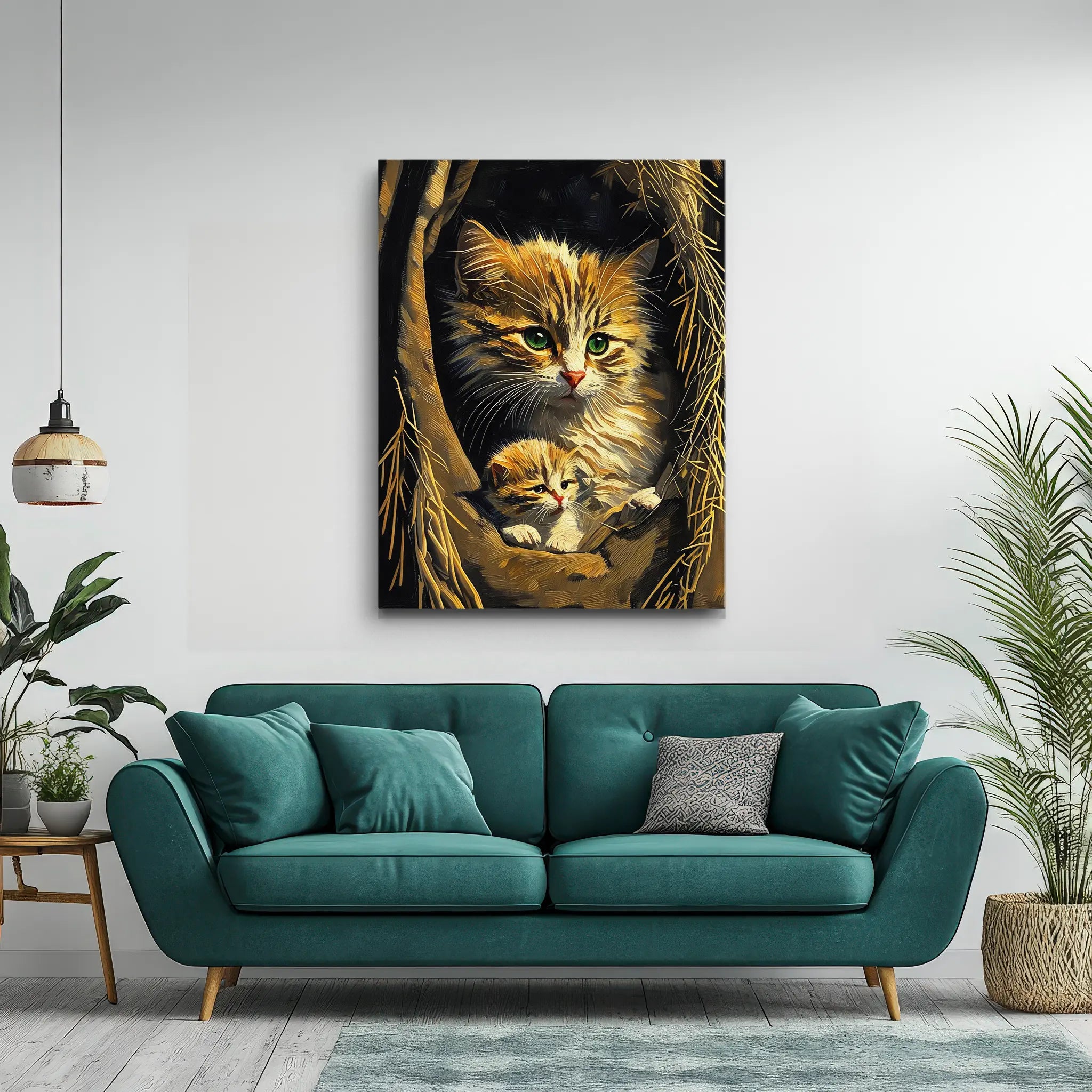 Mother Cat and Kitten Giclée Print 456031 Visual Wall Art AR3:4V-AR4:5V Giclée Print