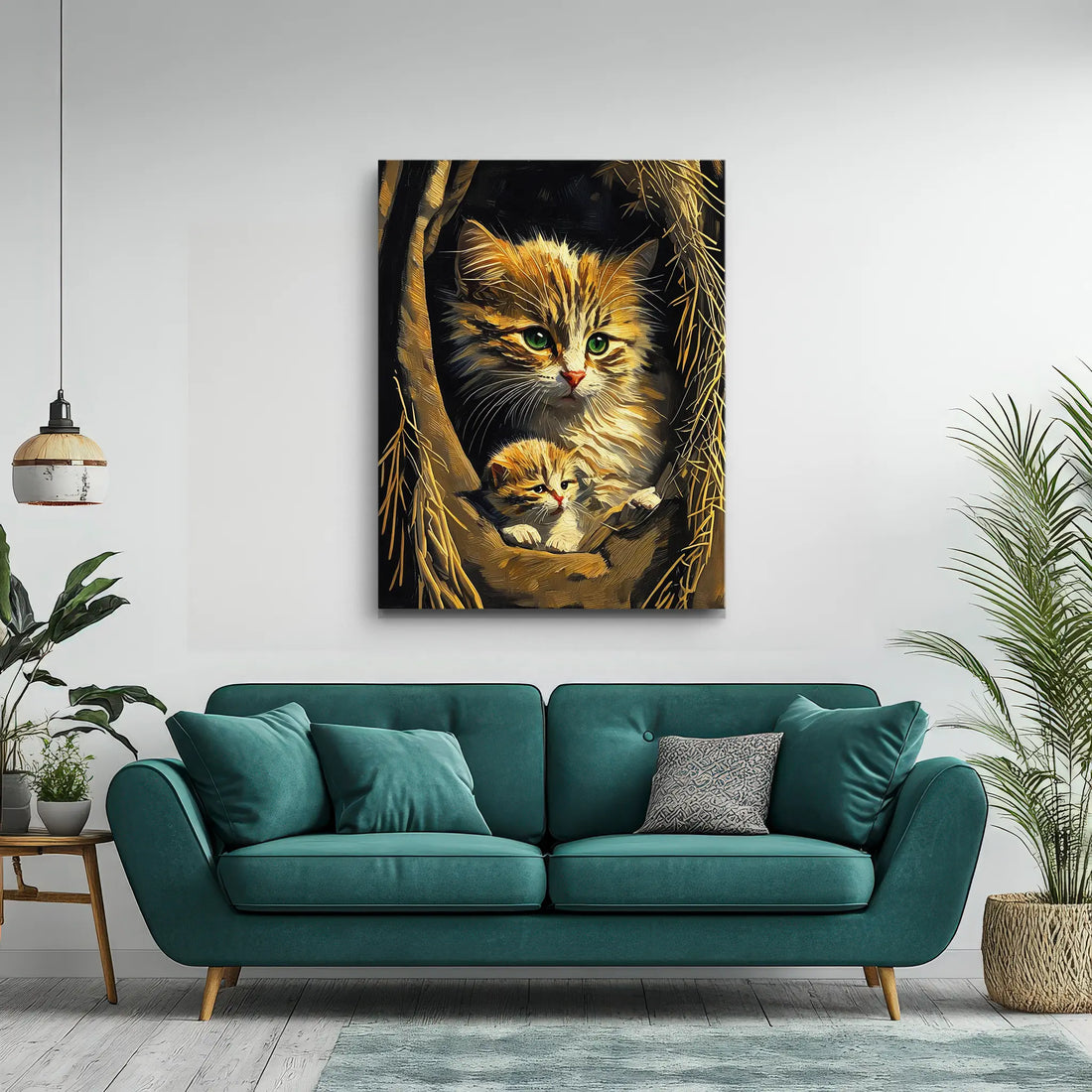 Mother Cat and Kitten Giclée Print 456031 Visual Wall Art AR3:4V-AR4:5V Giclée Print