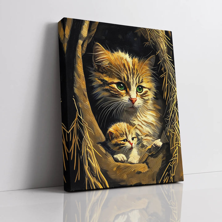 Mother Cat and Kitten Giclée Print 456031 Visual Wall Art AR3:4V-AR4:5V Giclée Print