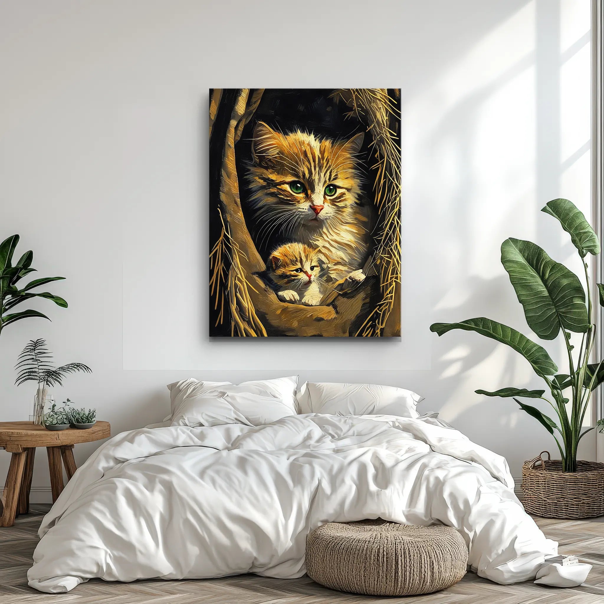 Mother Cat and Kitten Giclée Print 456031 Visual Wall Art AR3:4V-AR4:5V Giclée Print