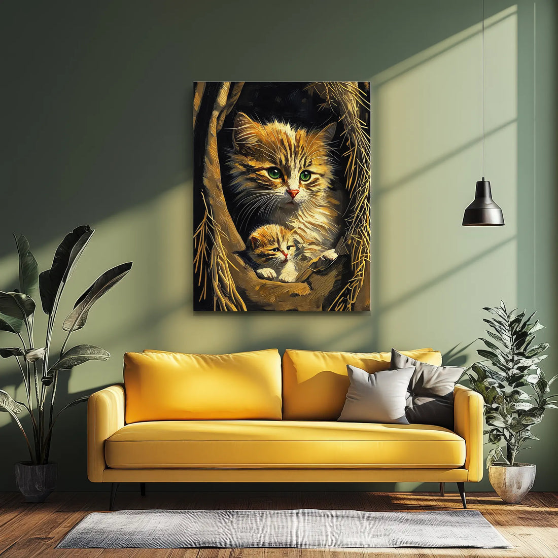 Mother Cat and Kitten Giclée Print 456031 Visual Wall Art AR3:4V-AR4:5V Giclée Print