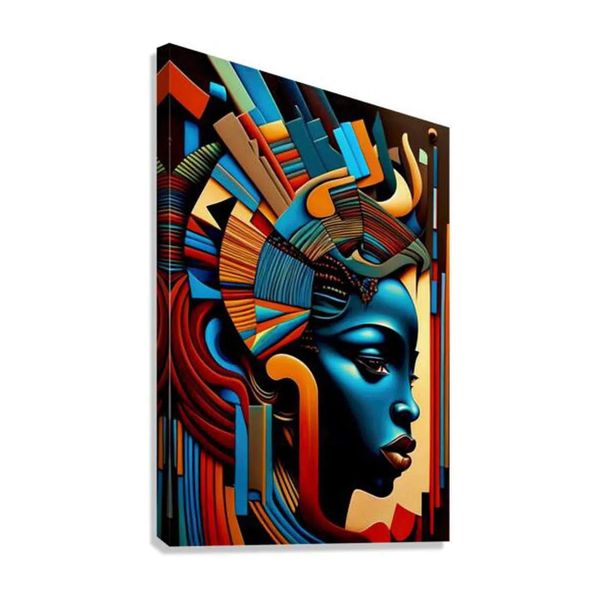 Mother Queen, Ethnic Abstract Art Print 23113 Giclée Stretched Canvas Print Visual Wall Art