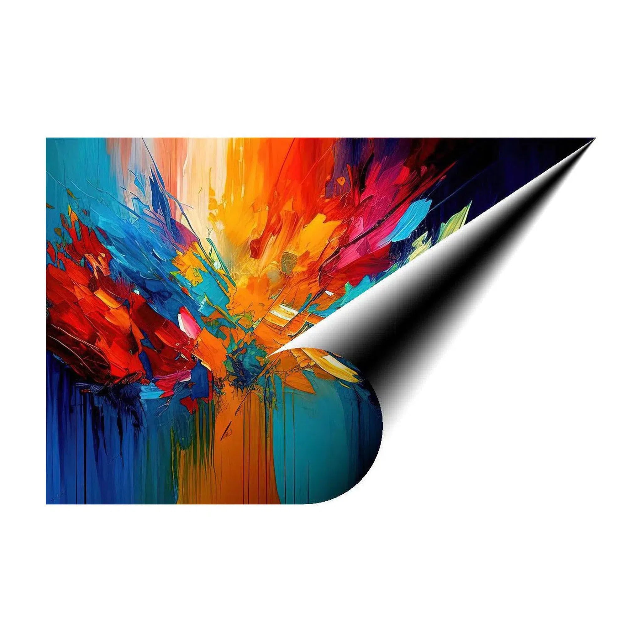 Mottle Abstract, Splatter Art Print 32530 Giclée Rolled Canvas Print Visual Wall Art