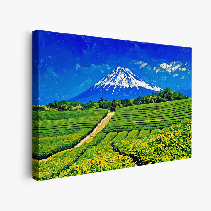 Mount Fuji over Tea Fields Giclée Print 323030 Visual Wall Art AR3:2H Giclée Print