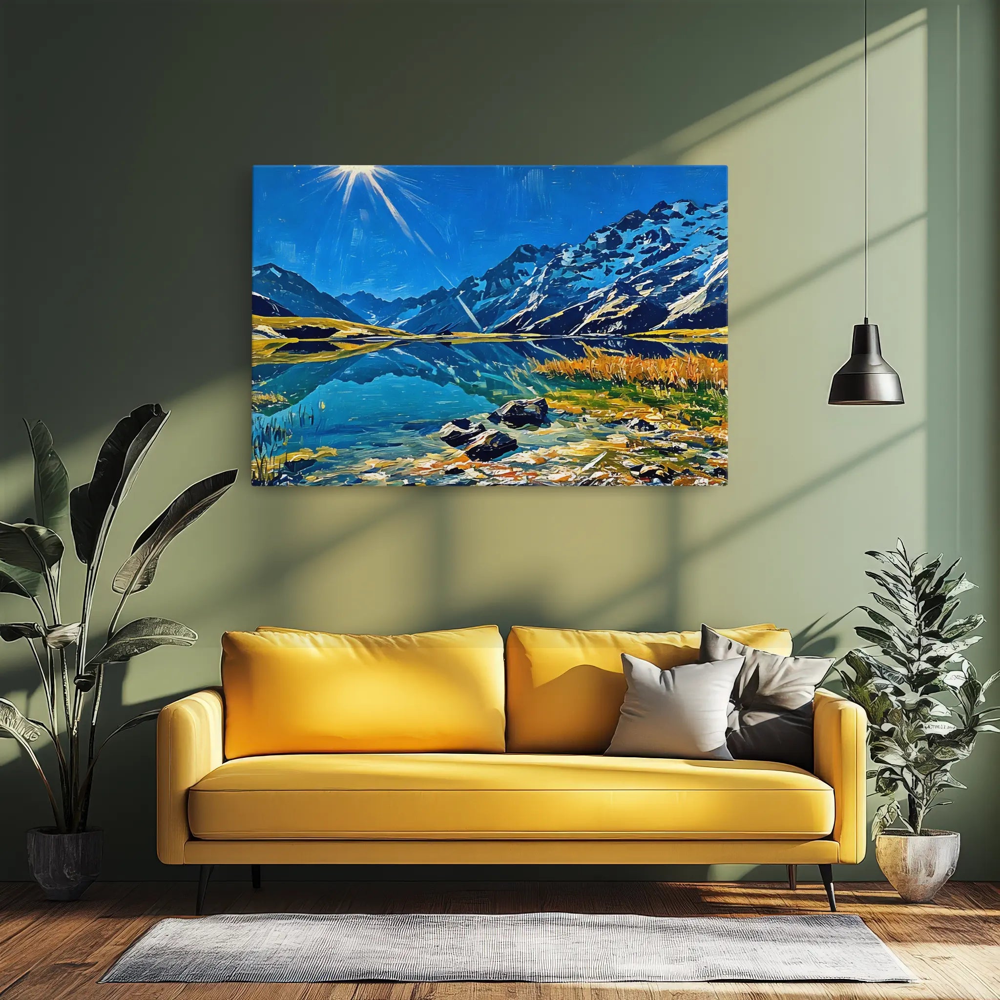 Mountain Lake Sunshine Giclée Print 323032 Visual Wall Art AR3:2H Giclée Print