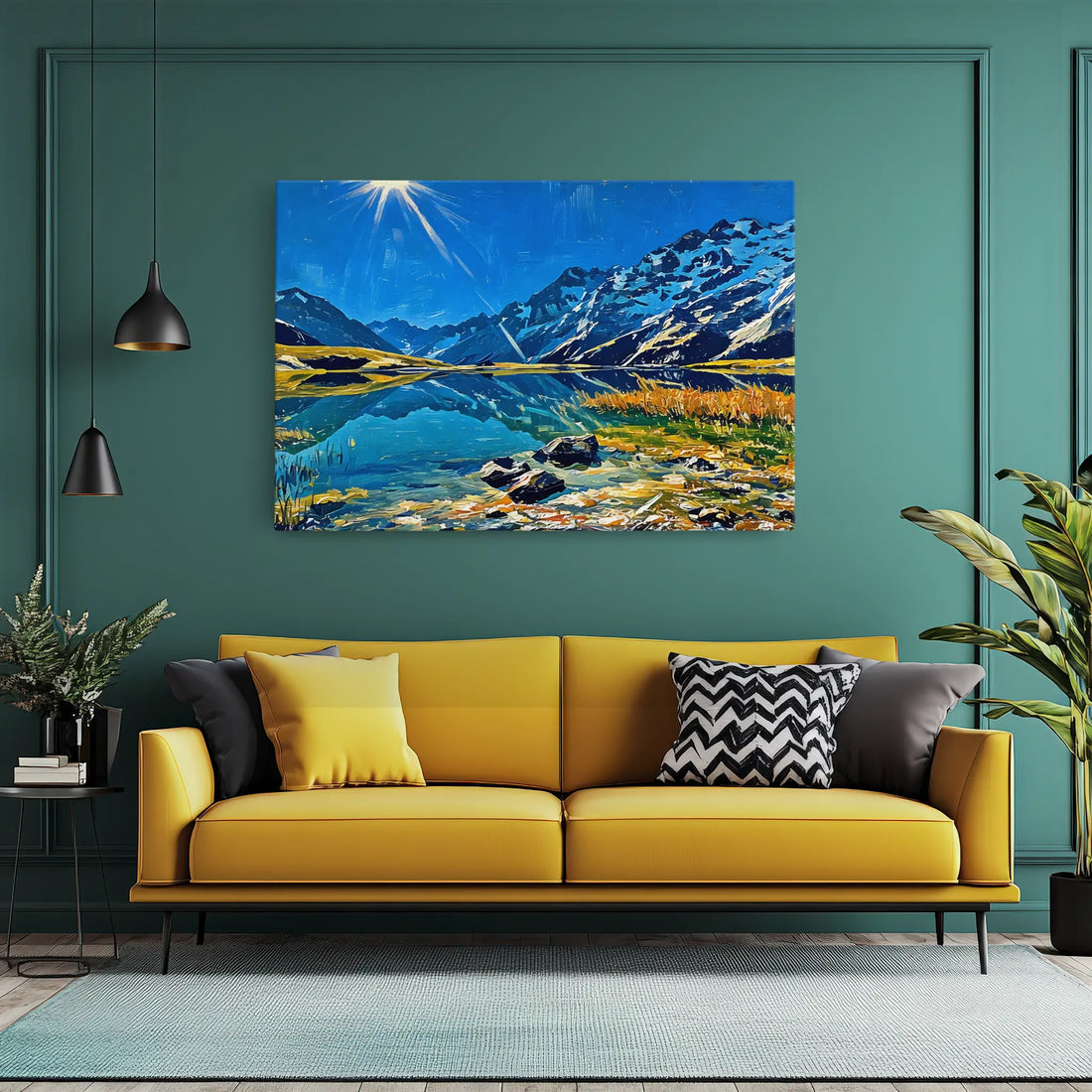 Mountain Lake Sunshine Giclée Print 323032 Visual Wall Art AR3:2H Giclée Print