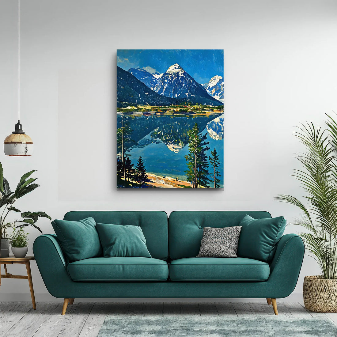 Mountain Reflection Lake Giclée Print 455002 Visual Wall Art AR3:4V-AR4:5V Giclée Print