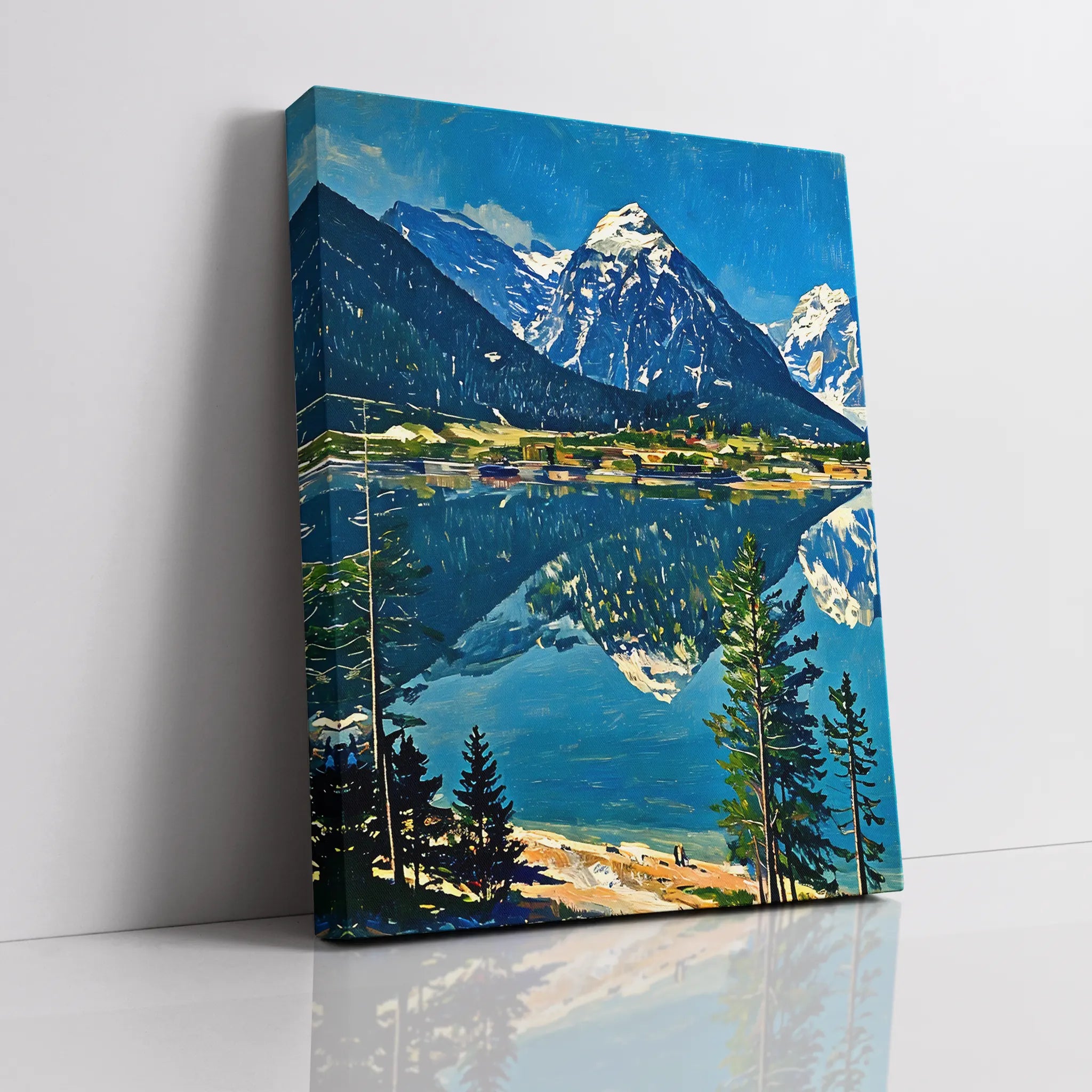 Mountain Reflection Lake Giclée Print 455002 Visual Wall Art AR3:4V-AR4:5V Giclée Print