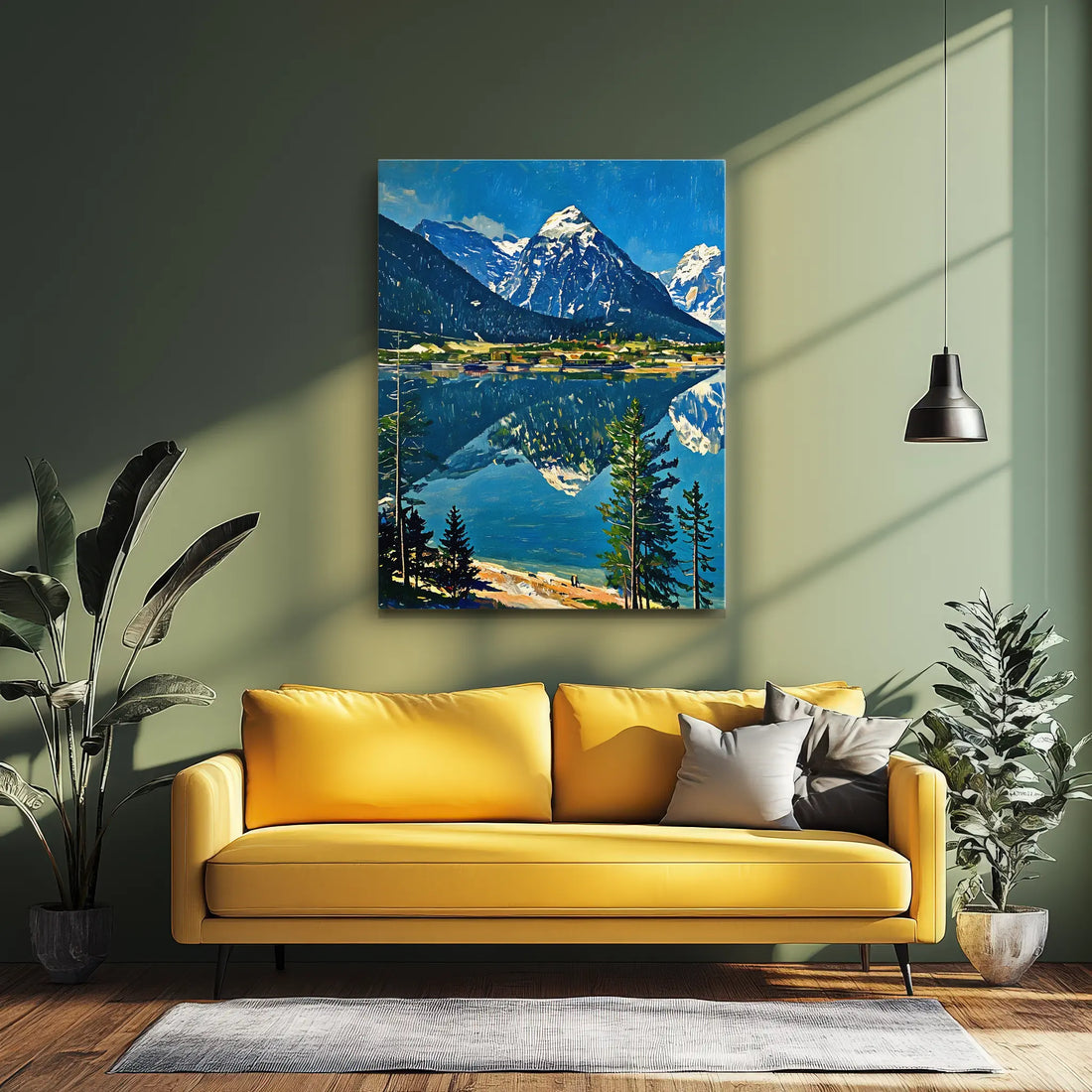 Mountain Reflection Lake Giclée Print 455002 Visual Wall Art AR3:4V-AR4:5V Giclée Print