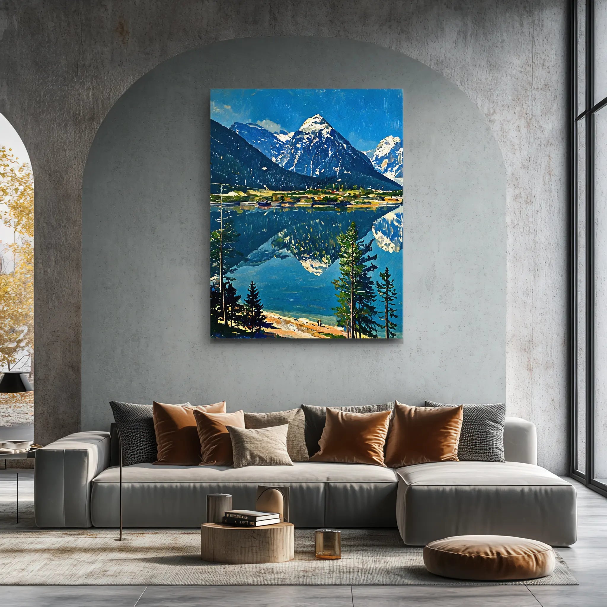 Mountain Reflection Lake Giclée Print 455002 Visual Wall Art AR3:4V-AR4:5V Giclée Print