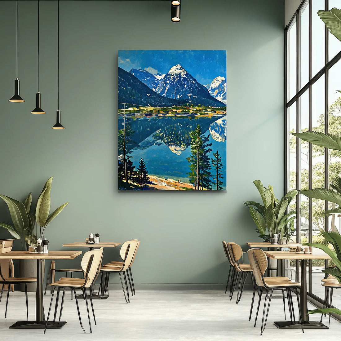Mountain Reflection Lake Giclée Print 455002 Visual Wall Art AR3:4V-AR4:5V Giclée Print
