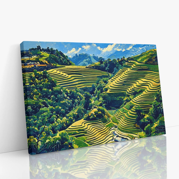 Mountain Rice Fields Giclée Print 323034 Visual Wall Art AR3:2H Giclée Print