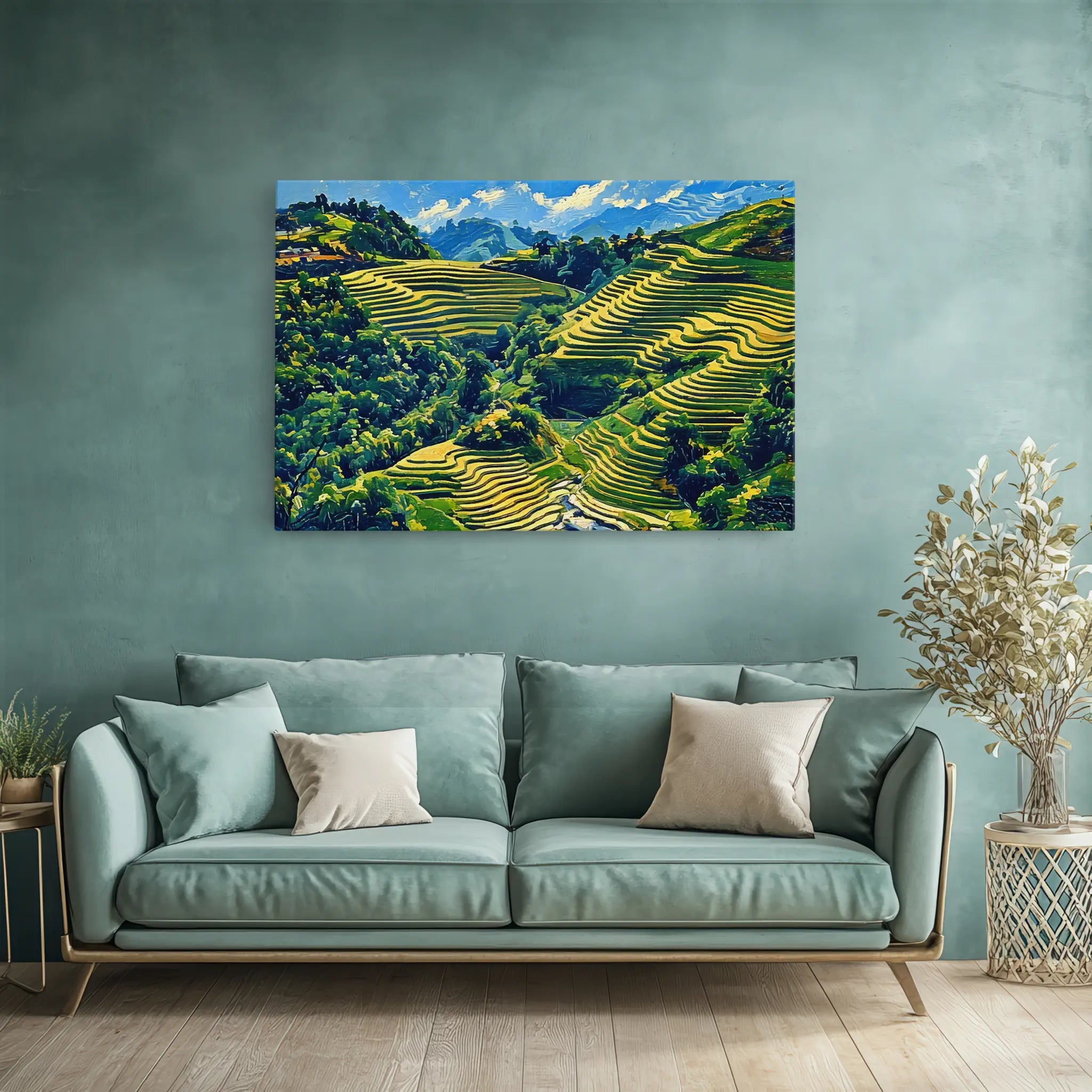 Mountain Rice Fields Giclée Print 323034 Visual Wall Art AR3:2H Giclée Print