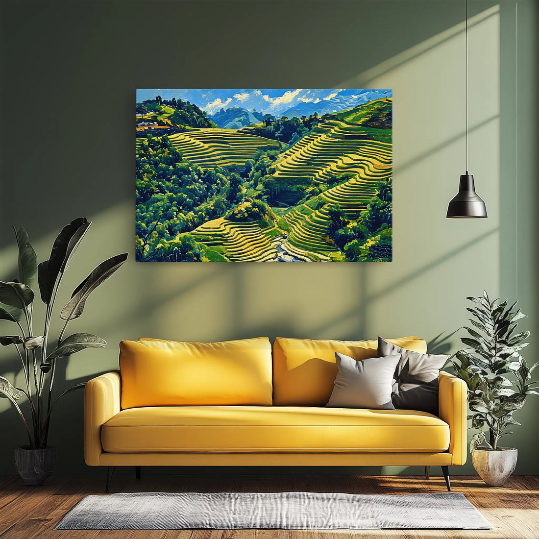 Mountain Rice Fields Giclée Print 323034 Visual Wall Art AR3:2H Giclée Print