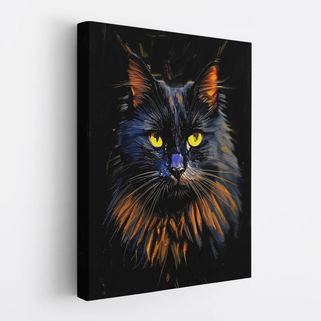 Mysterious Fluffy Black Cat Giclée Print 456041 Visual Wall Art AR3:4V-AR4:5V Giclée Print